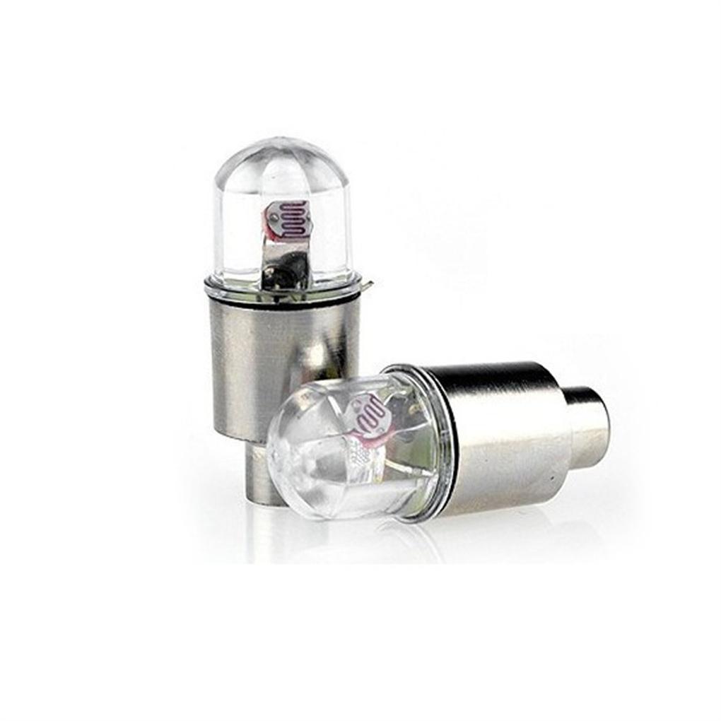 1 Pair Bike Tire Lights Car Motorcycle Wheels Colorful LED Valve Stem Warning Lamps PP Aluminum Alloy Automobile