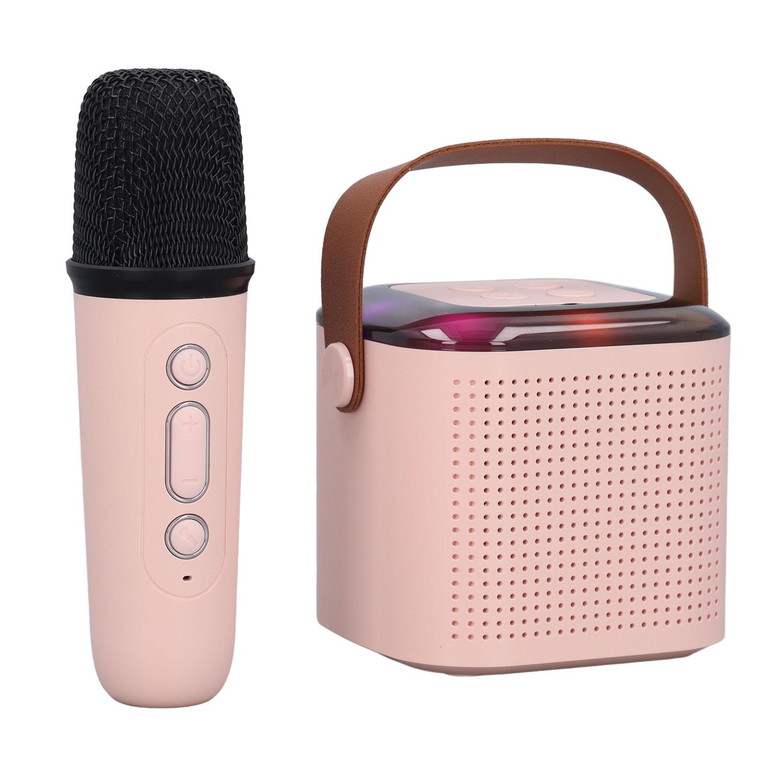 

Мини-караоке-машина для детей, портативная Bluetooth-колонка с беспроводным микрофоном для девочек и мальчиков