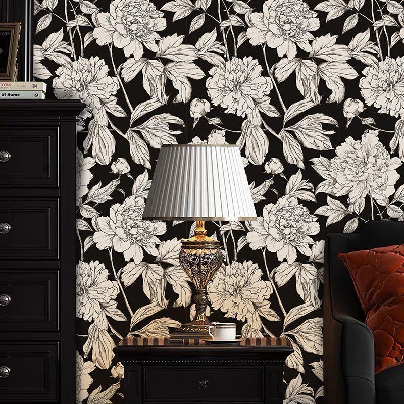French Retro Floral Wall Stickers Self-adhesive Wallpaper Furniture Renovation Room Bedroom Wallpaper Waterproof Contact Paper