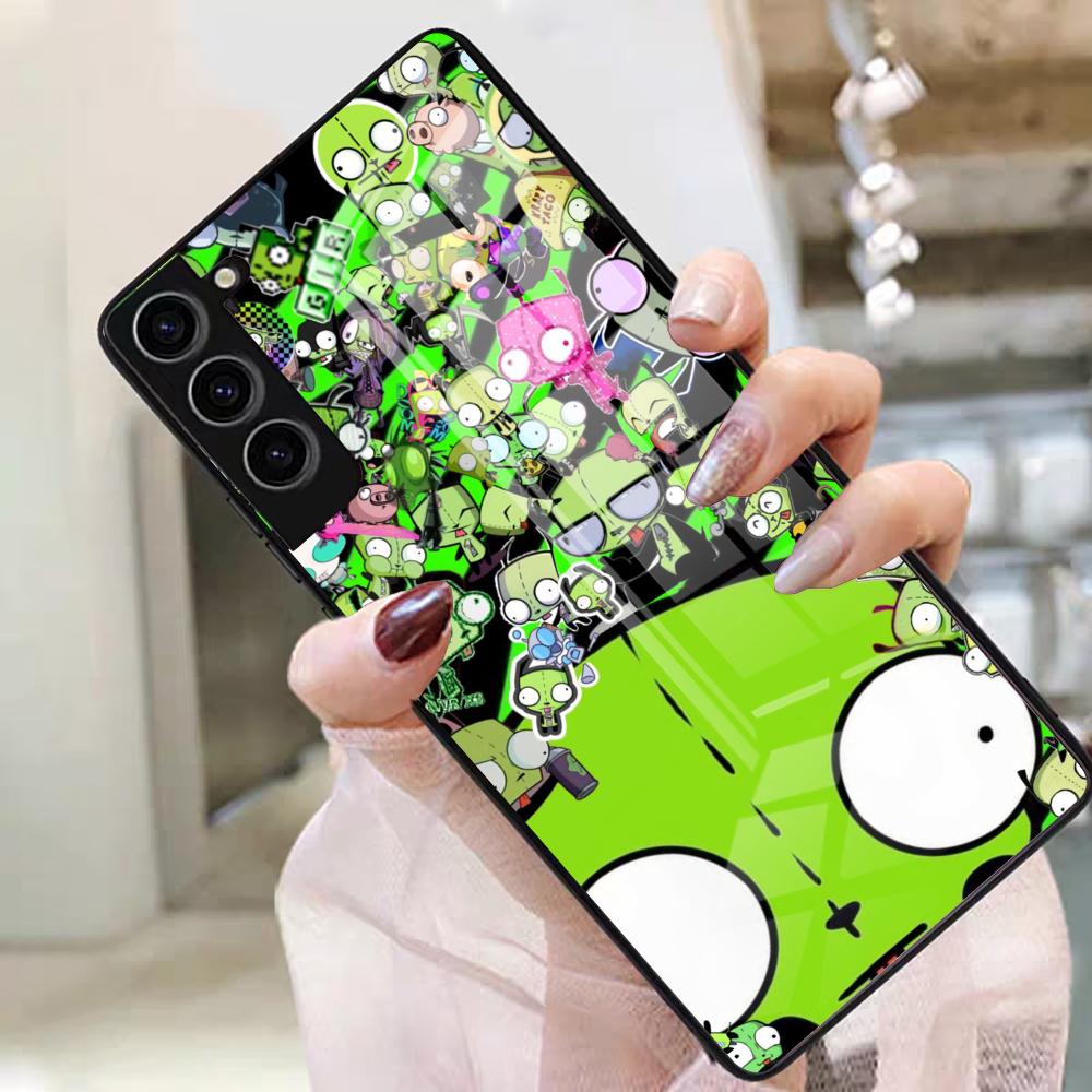 Invader Zim Phone Case For Samsung S25 Edge Ultra S23 S22 S21 S20 Ultra Plus S24 Fe A54 A53 A25 Glass Cover
