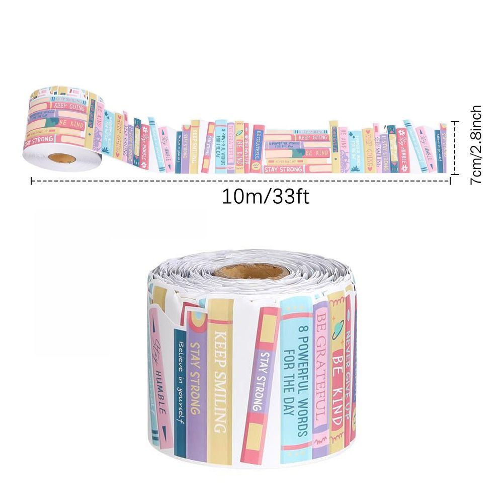 Waterproof Border Sticker Roll Self Adhesive Classroom Border Sticker  Library Decor