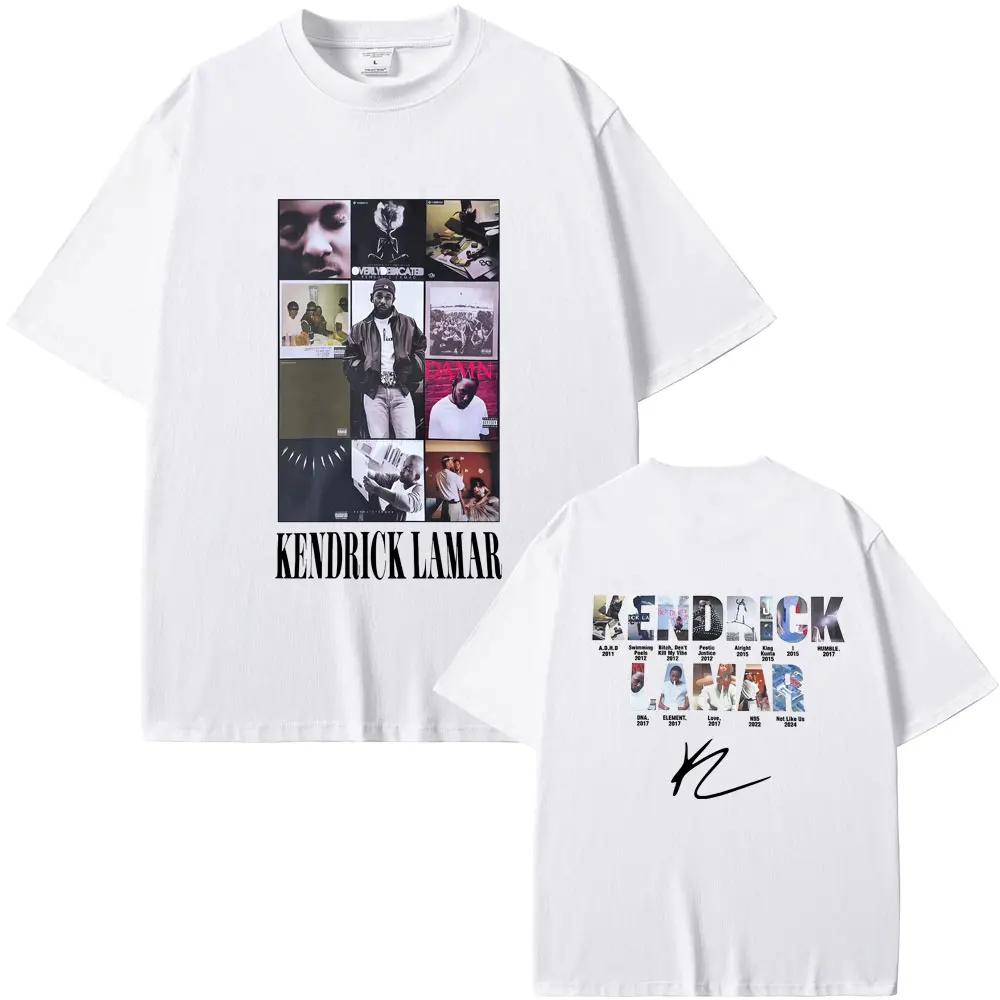 Hot Rapper Kendrick Lamar Album Cover Graphic T-shirt Summer Men Hip Hop Retro Oversized Streetwear Male Fashion Trend T Shirts