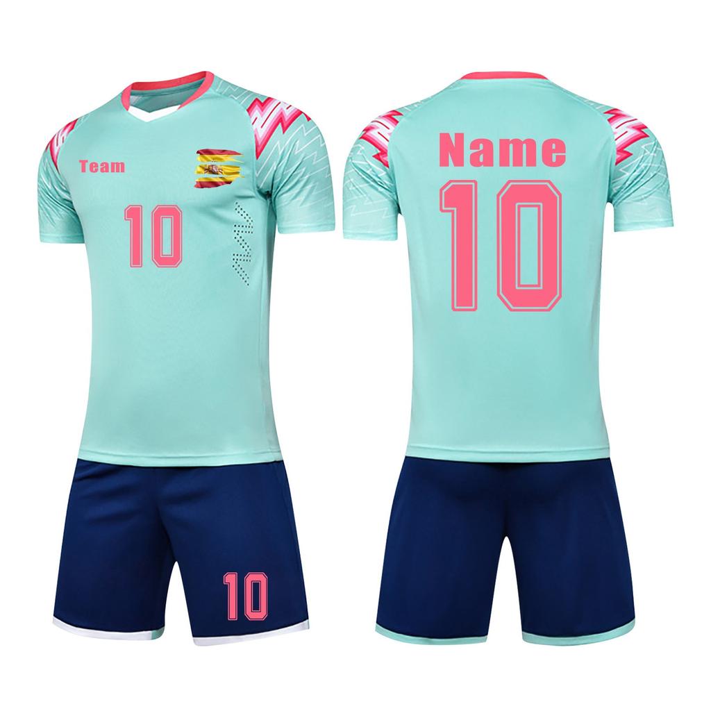 Men's Soccer Jersey Set Quick-Dry Sportswear with Shorts for Training and Matches, Sizes S-XXL