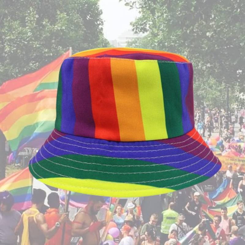 Pride Gay Parade Rainbow Fisherman Hat Shade Outdoor Activities Protection Sun