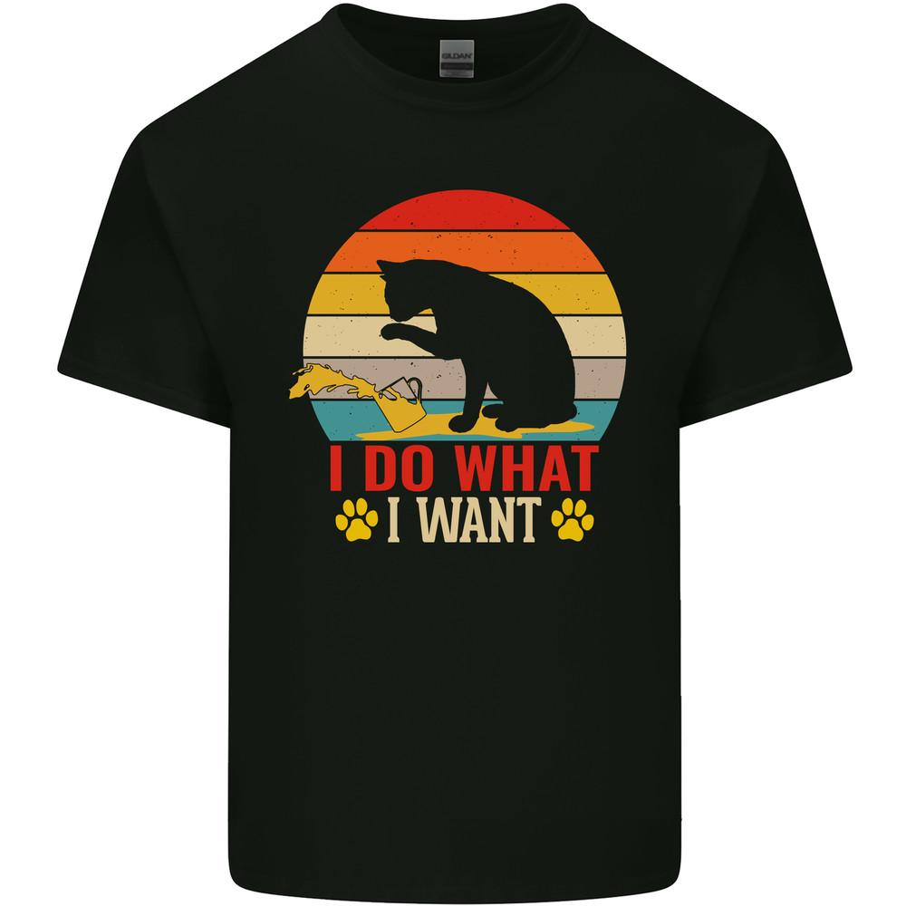 Cat I Do What I Want Funny Kitten Lover Mens Light Cotton T-Shirt Unisex T-Shirt S