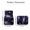 Galaxy Pattern Car Floor Mats Crystal Velvet Material 4pcs Set With Trunk Mat Travel Accessory Playful Design Protective Cover V