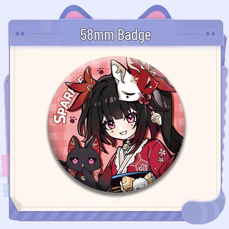 Honkai: Star Rail Cat Series Badges - March 7th, Himeko, Dan Heng Merchandise