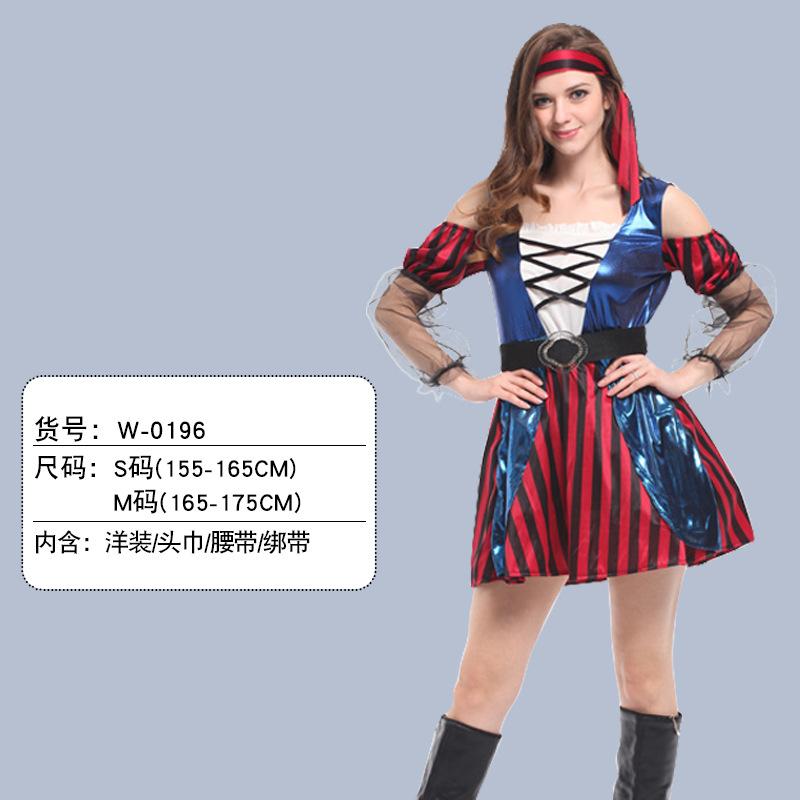 Halloween Adult Pirate Costumes Somali Jack Pirate Captain Dress Party Dress Up