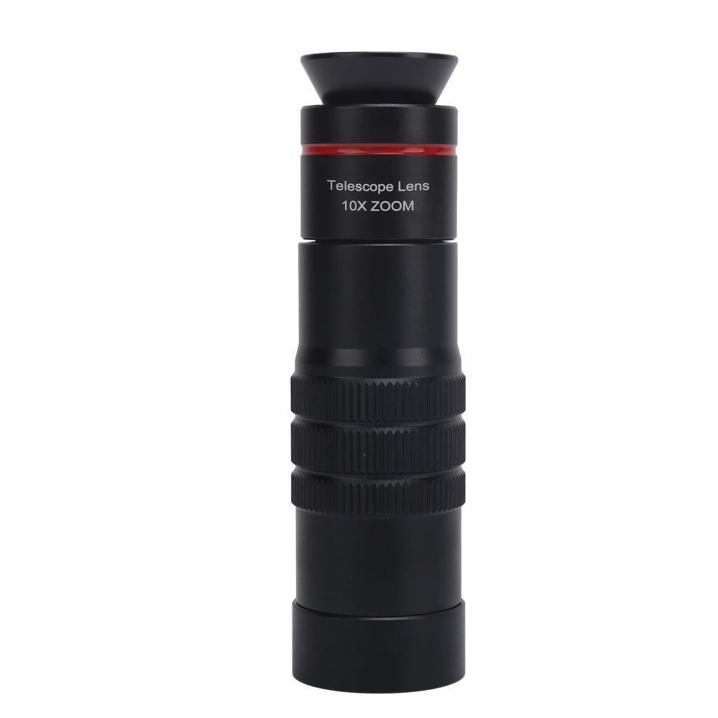 Mobile Phone Telescope 10X Zoom HD Phone Telephoto Lens All Metal Multilayer Coating Mobile Phone Clip Monocular Telescope for Watching Games Concerts