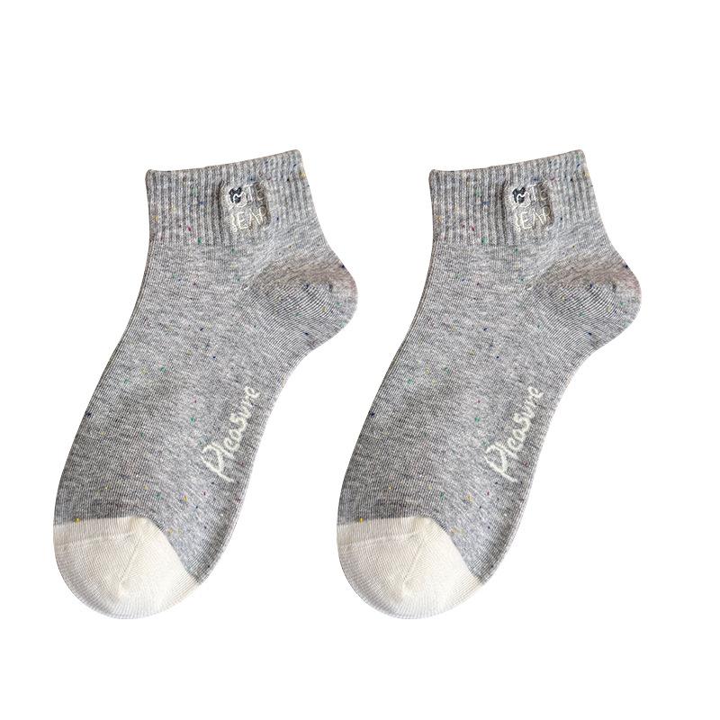 Women's Summer Thin New Low Top Sweat Absorbing Stripe Cute Short Tube Boat Socks