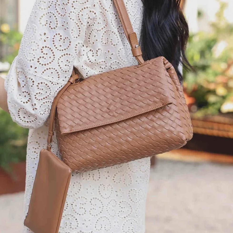 Handgewebte Luxus-Damen-Schultertasche: Elegant, Vielseitig und Modisch für Herbst und Winter