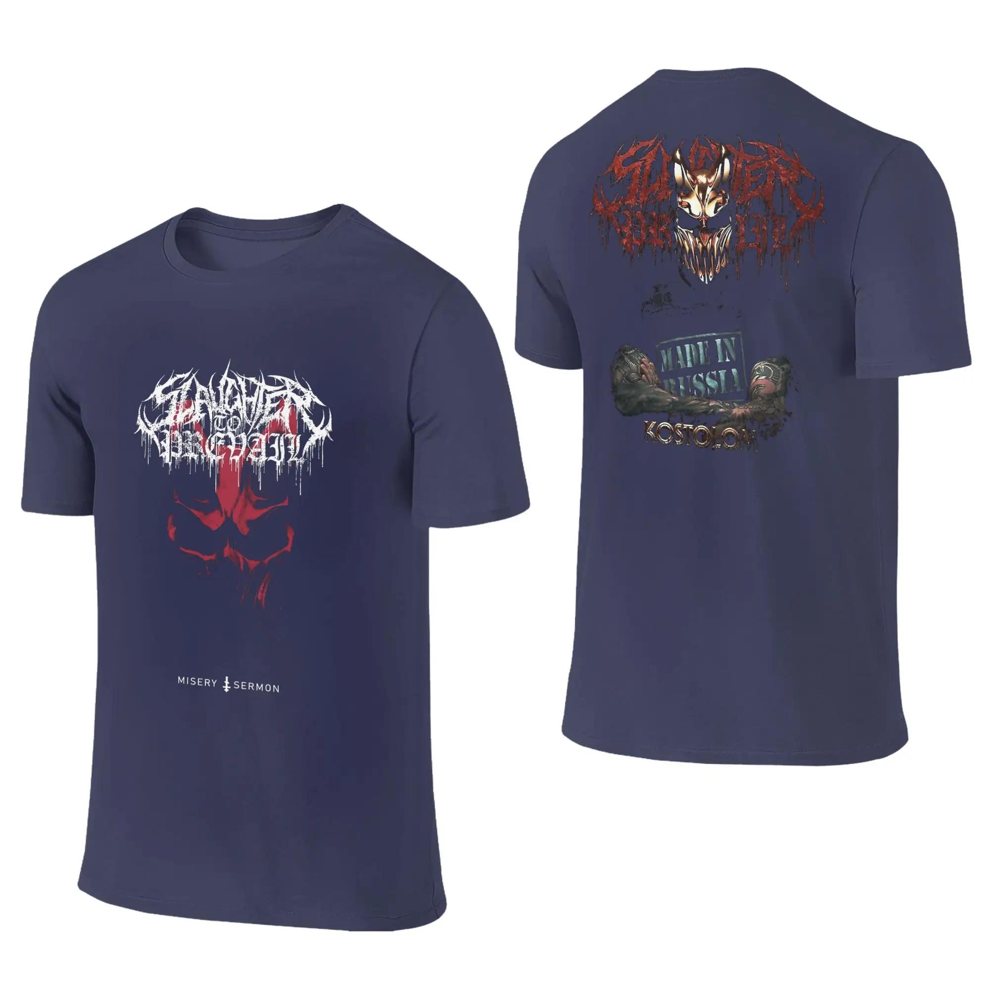

SLAUGHTER TO PREVAIL Band 100 Cotton TShirt for Men Beach Streetwear T Shirts O Neck Harajuku Tees Oversize Casual Clothing 4XL