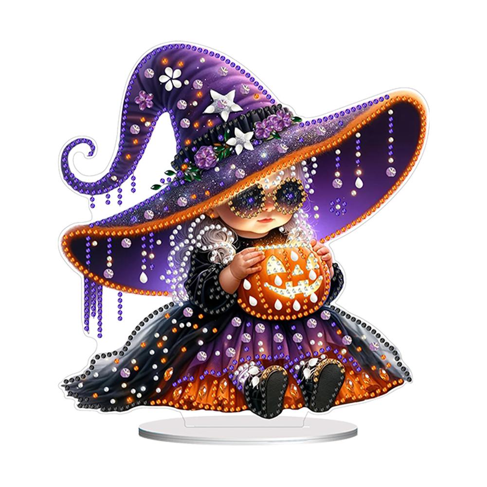 

Acrylic Halloween Theme Table Top Diamond Painting Ornament 5D DIY Diamond Painting Desktop Decorations Home Bedroom Decoration