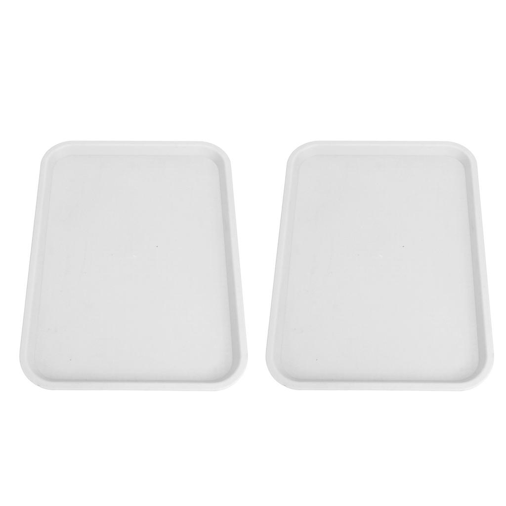 2pcs Food Tray Multifunctional Thickened Slip Resistance Chinese Fast Food Serving Tray for Dining