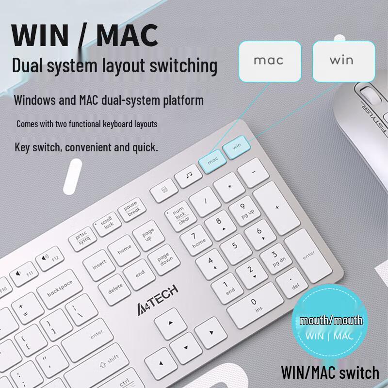 Tastiera A4TECH FX50 Slim Cablata con Interruttori a Forbice