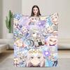 Oguri Cap Flannel Blankets Uma Musume Umamusume Vintage Throw Blanket for Home 150*125cm Rug Piece