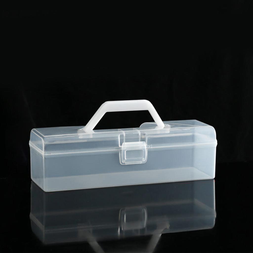 Game Card Organizer Plastic Handheld Flip Lid Large Capacity Transparent Trading Card Storage Box for Home Office