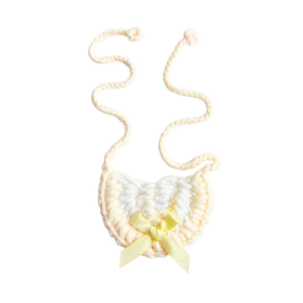 Hand Crocheted Scarf Collar - Cute Knit Pet Neck Scarf for Small Cats and