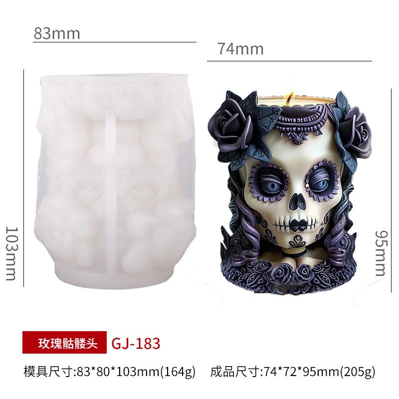 Silicone Skull Candle Mold For Halloween Creative DIY Candle Making Kit