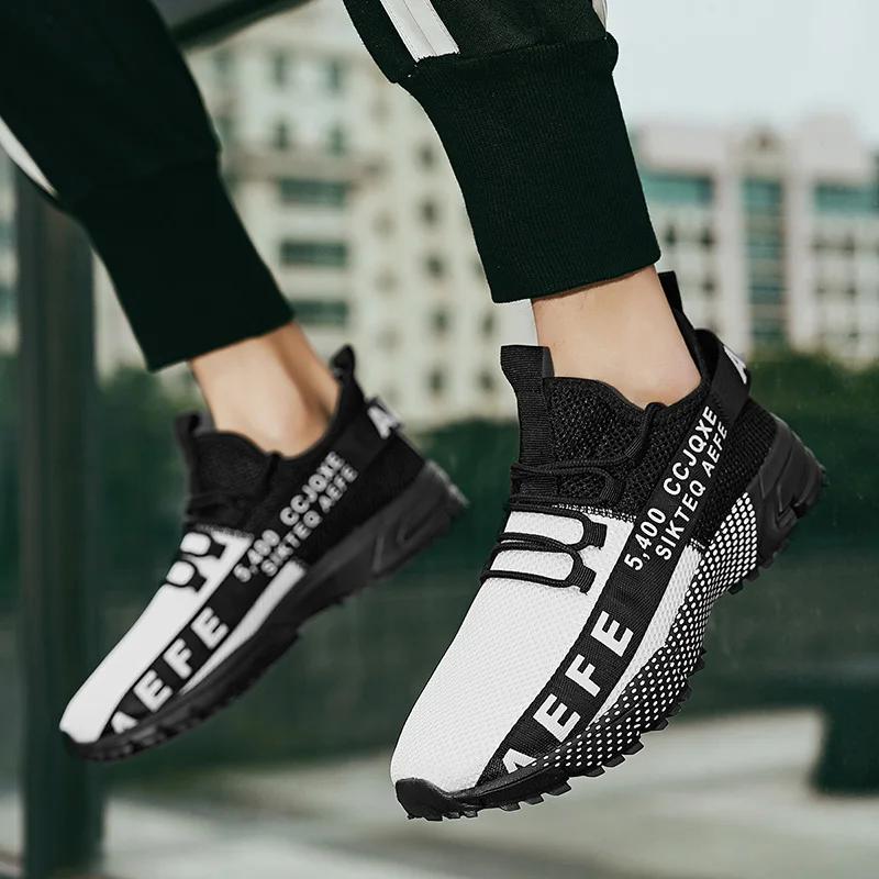 YRZL Men's Athletic Running Shoes Lightweight Breathable Air Mesh Sneakers Lace Up Sports Tennis Casual Sneakers for Men