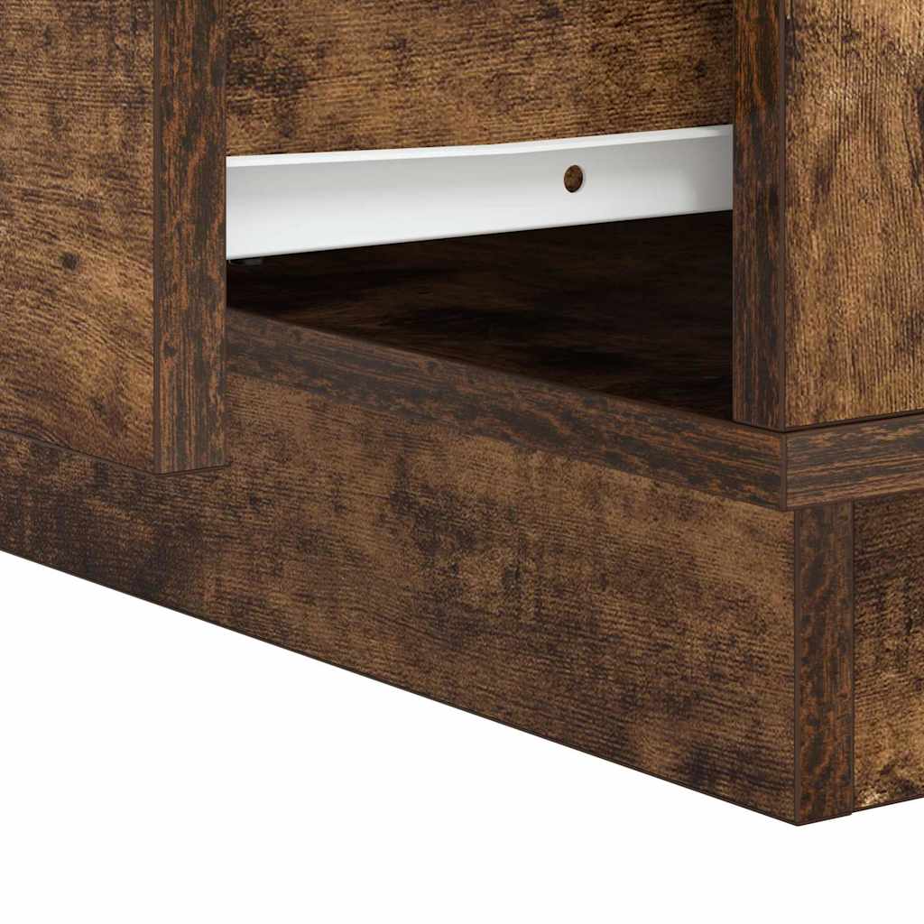 Nightstand Set 2 pcs Smoked Oak 39 x 34.5 x 50 cm