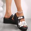 Fashion Comemore Platform Sandals for Women Metal Chain Wedge Heel Slippers Punk Style Woman Summer Fashion Goth Thick Bottom Slides