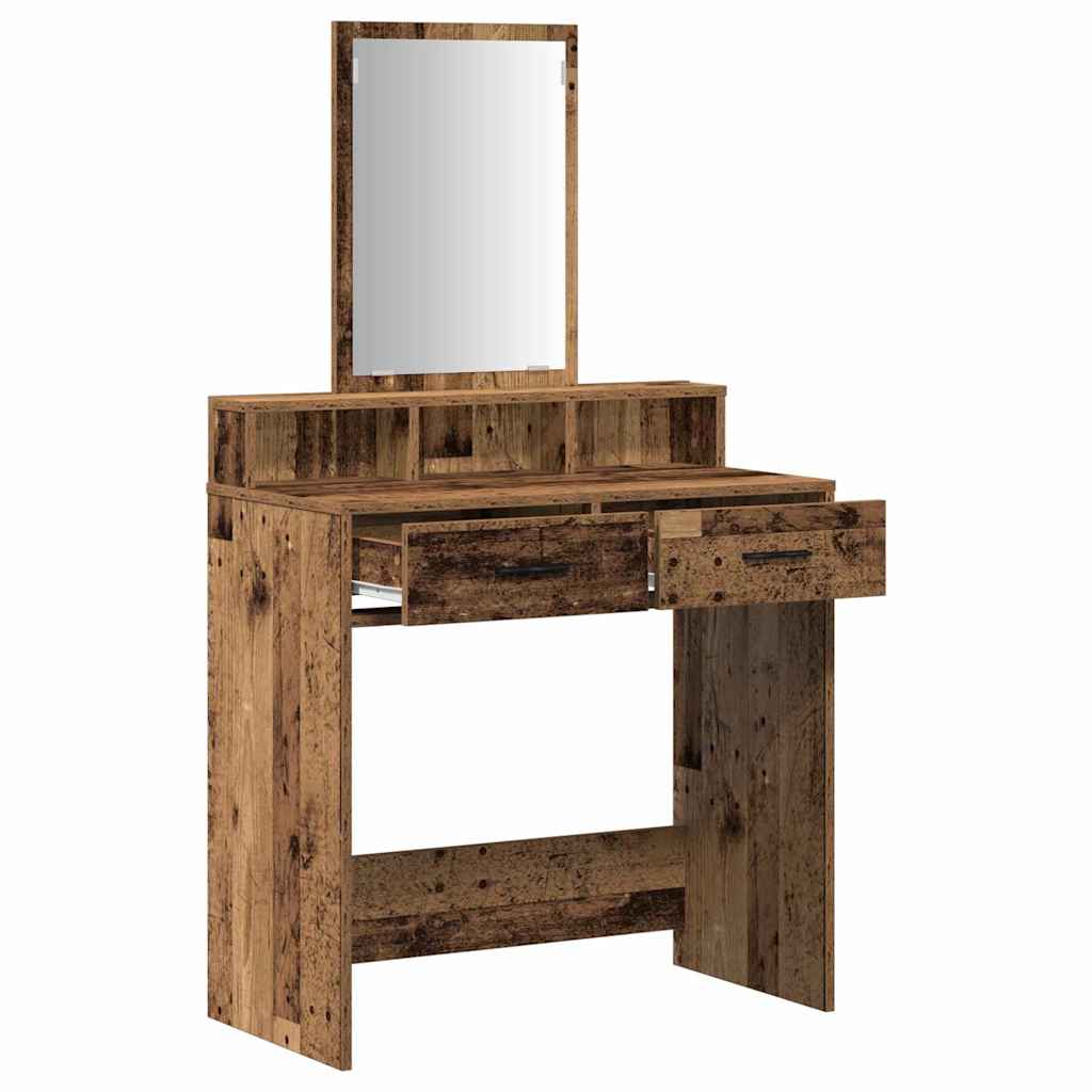 Vintage style Makeup Table with Shelf 79 x 41 x 140 cm Engineered Wood