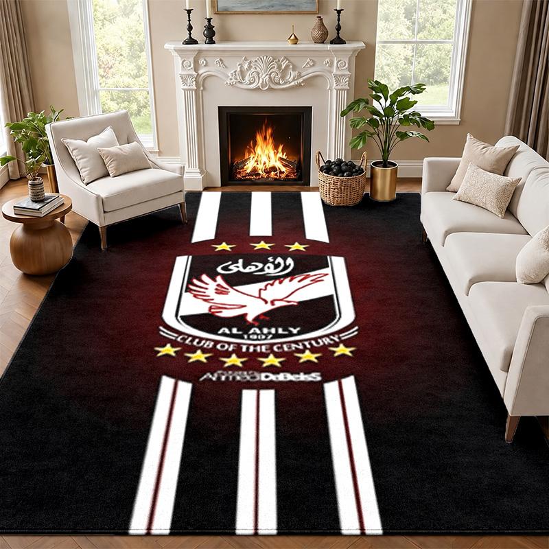 Al Ahly FC Carpet Door Mat for Living Room or Bedroom Protective Mat Under Chair Office Decoration Christmas Gift Birthday Present