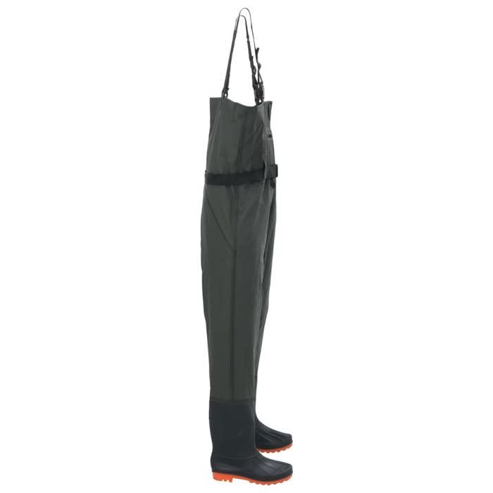 VidaXL Cuissardes avec bottes et ceinture noir taille 38-46 PVC