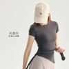 Straps yoga short sleeves women's breathable versatile yoga clothes top diagonal swing tight sports t-shirt Pilates gym clothes