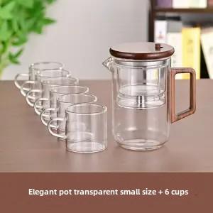 Elegant Cup Heat-resistant Glass Tea Machine Home Daily Black Tea Pu 'er Tea Water Separation Manufacturers Straight Hair