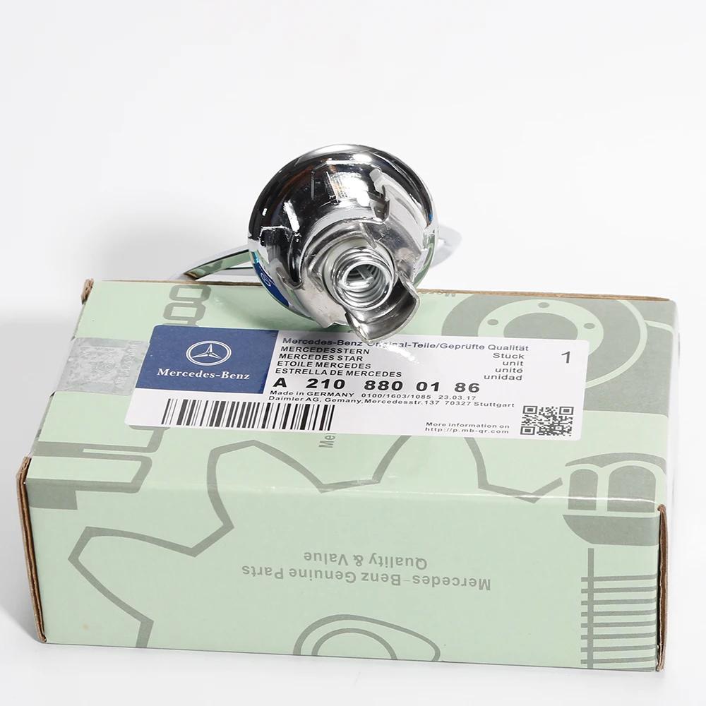 Naklejka Samochodowa 1 SZT 44mm 3D Metalowy Niebieski Chromowany Gwiazda Maskownica Hood Logo Emblemat Odznaka dla Mercedes Benz W202 W203 W204 W208 W210 W220 W2