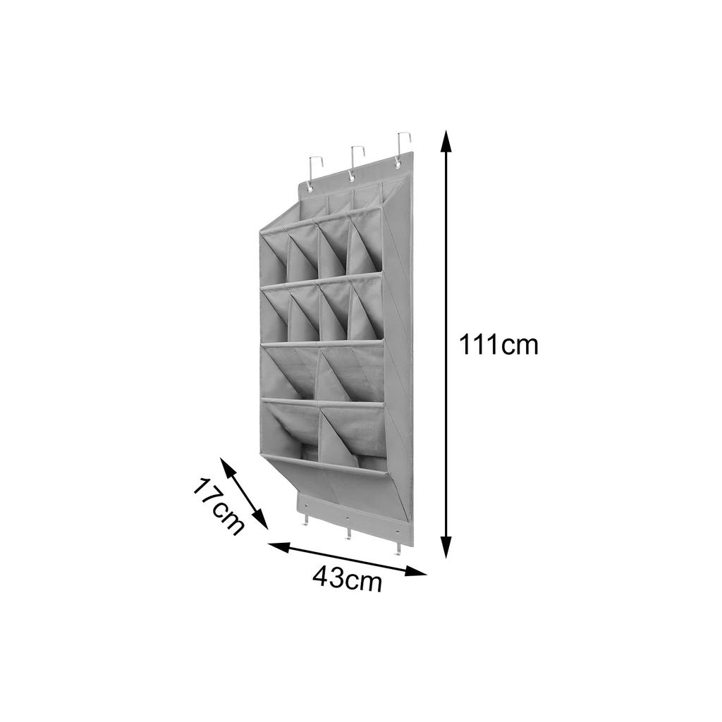 Over Door Shoe Organizer with Large 6 Deep Pockets Door Shoe Rack for Closet Door Foldable 16 Pairs Resuable Hanging Storage Bag