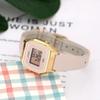 Casio Digital Leather Pastel Color Wristwatch