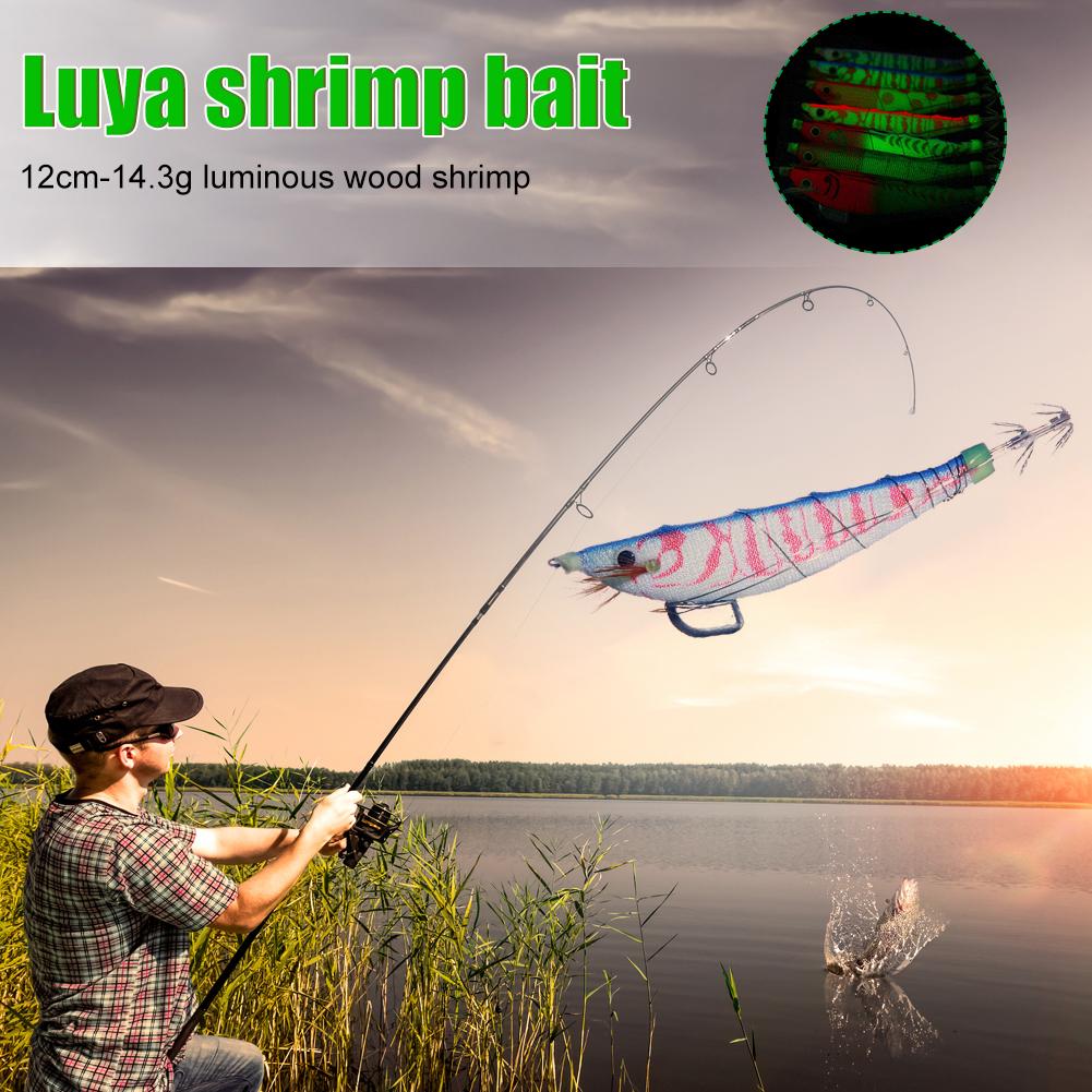 

Bionic Shrimp Baits 12cm 14.3g Luminous Jigging Bait for Fishing Lovers (Blue)