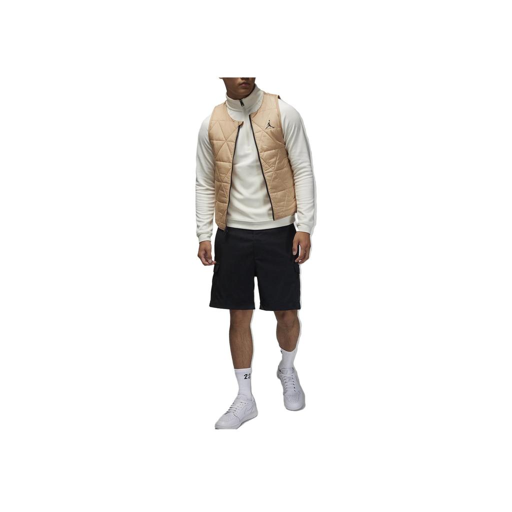 Jordan Logo Stand Collar Pull-Over Slim Fit Long Sleeve Sweatshirt Men Tops White FB7564-133