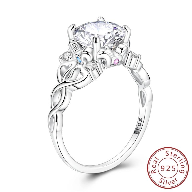 

Latest In Genuine Copper Rings Colorful Carousel Love Ring Zircon Design Fashion Luxury For Women Wedding Party Present Choice 6