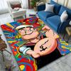 Colorful Sailor Cartoon Illustration Patterned Carpet, Suitable As a Non Slip Play Mat for the Living Room and Bedroom Sofa