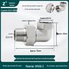 All-Copper 90° Elbow Adapter, Male & Female Thread, Equal Diameter, Thickened Connector for Solar Water Pipes