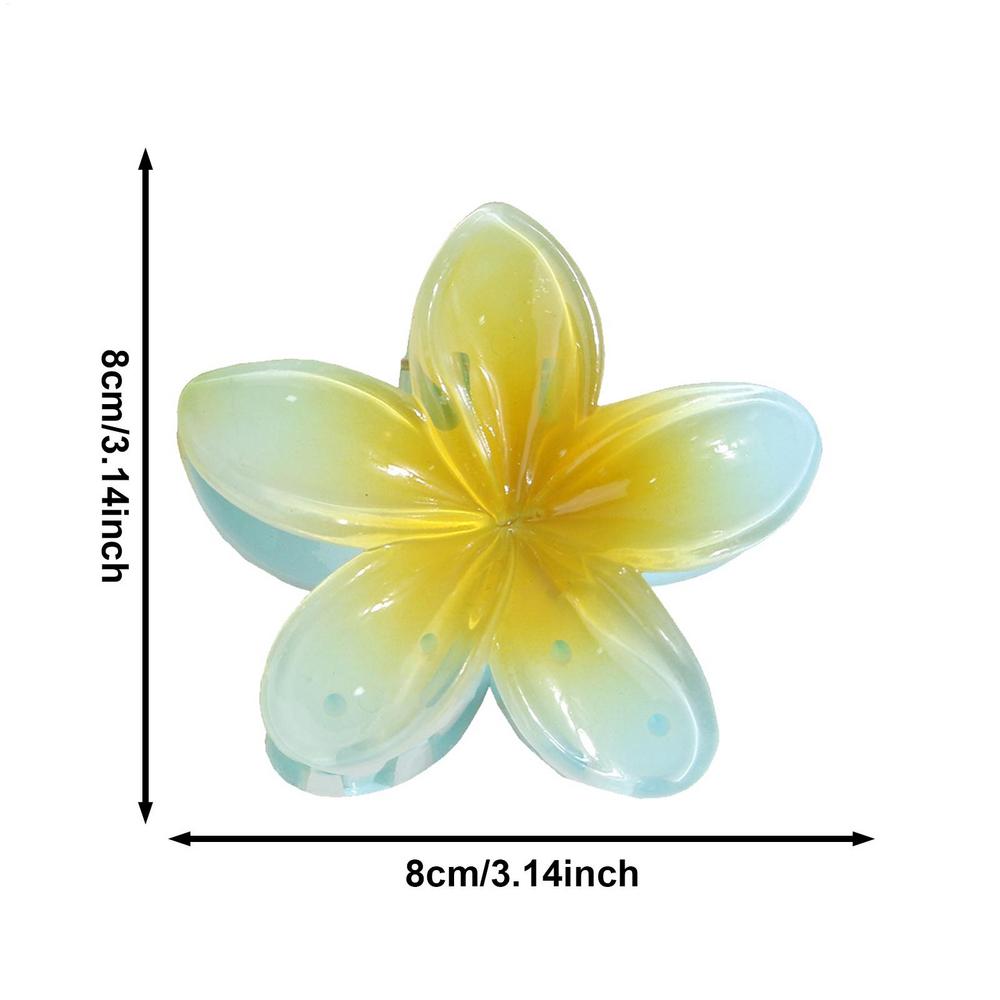 Hawaiian Flower Claw Clips Vacation Egg Flower Hair Clips Hawaii Beach Claws Bohemian Hairpin for Girls Colorful Hair Accessorie
