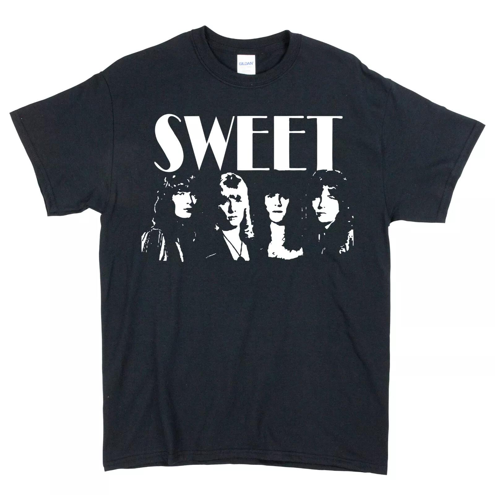 Sweet Band Glam Rock T-shirt, music rock punk retro gothic shirt , Unisex tee XL