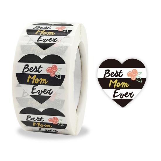 500 Pcs Self-Adhesive Label Stickers Waterproof Removable Heart/Star/Round/Pet Paw Shaped Stickers Roll for Laptops Water Bottles Scrapbooking Crafts