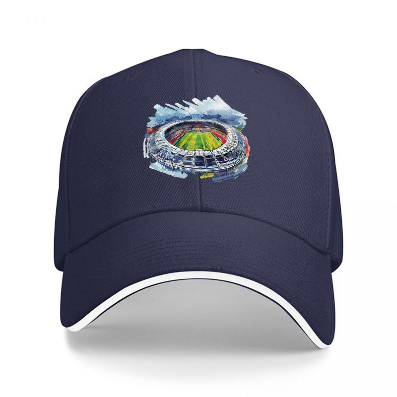 

Stadium Art Baseball Cap Featuring Watercolor Arena Design for Sports Fans and Architecture Enthusiasts Adjustable