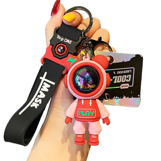 Key Chain Handmade DIY Tassels Anti-fall PVC Cute Colorful Bear Backpack Pendant Jewelry Accessories