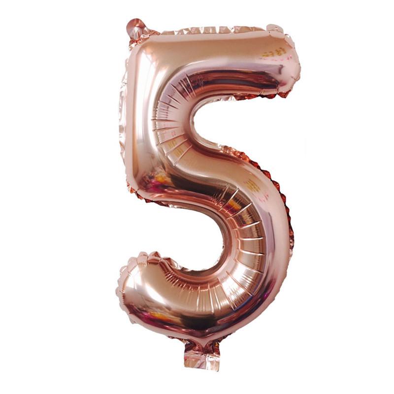32-inch Gradient Gold/Silver/Rose Gold Number Foil Balloon (US Version)