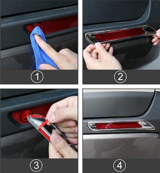 For Toyota RAV4 RAV 4 2019-2022 2023 2024 Chrome Rear Foglight Cover Sticker Tail Fog Lights Lamp Trim Exterior Accessories,2pcs.