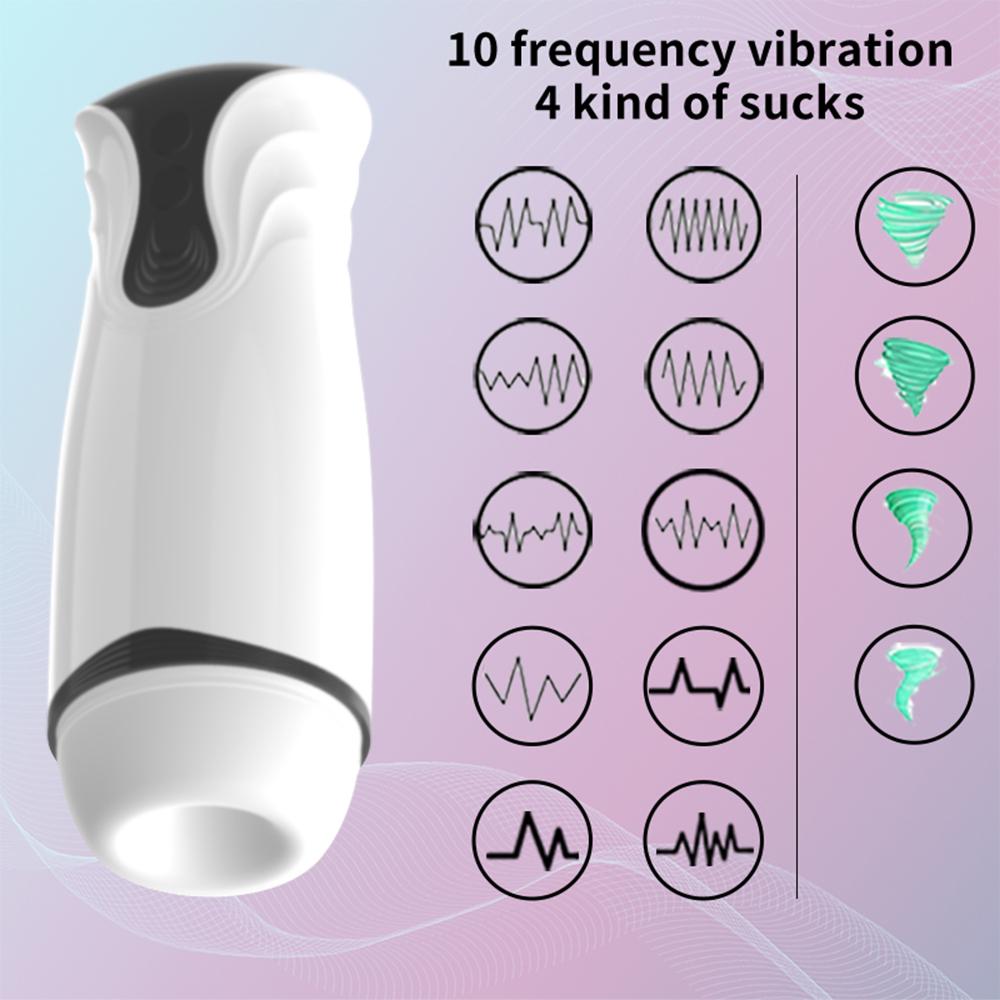 Nový automatický mužský masturbační kalíšek Kouření Sání Sex Machine Sání Kouření Vaginální masturbace Pussy Vibrator Sexuální hračky pro muže