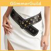 Punk Style Rivet Belt With Metal Buckle For Fashionforward Streetwear