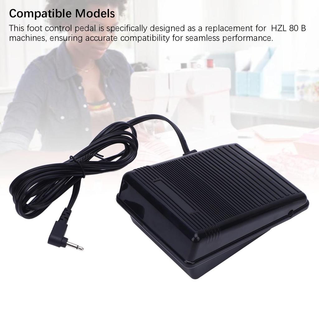 Sewing Machine Foot Control Pedal Lightweight Easy To Use Responsive Sewing Machine Foot Pedal Black Single Hole for HZL 80 B