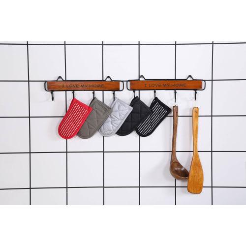 Joyhalo Cast Iron Skillet Handle Covers - 2 Pieces Pot Handle Covers, Cotton Frying Pan Handle Sleeves, Pan Hot Handle Holders, Heat-Resistant Handle